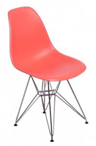 Krzesło P016 PP dark peach, chromowane nogi