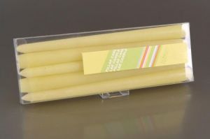 Świeczki - długie 24cm – kpl-5szt – cytrynowe