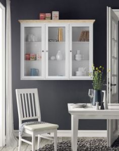 Witryna wisząca Paris 79863 biały - dąb sonoma
