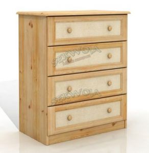 Komoda sosnowa Rattan 4S