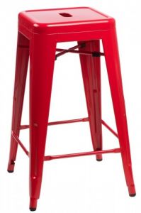 Hoker Paris 75cm czerwony insp. Tolix