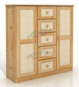 Komoda sosnowa Rattan 5/2