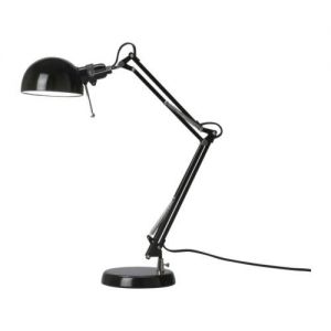 FORSÅ Lampa biurkowa, czarny