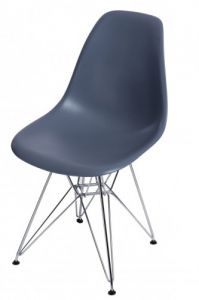 Krzesło P016 PP dark grey, chromowane nogi