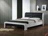 CASSANDRA 120cm łóżko biało-czarny (3p1szt)