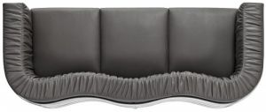Sofa Balza 3-osobowa czarna skóra