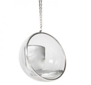 Designerski wiszący fotel insp. Bubble Chair