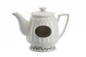 Czajnik średni TEA (19x15cm.)z dolomitu-metal.blaszka