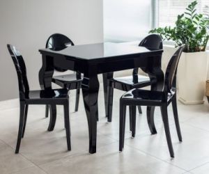 Czarny stół w połysku Torino