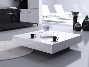 Stolik Small Quadrat 80 biały czarny 35