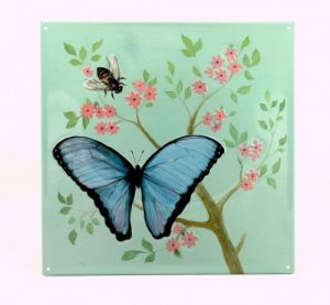 Obrazek metalowy 3D MOTYL NIEBIESKI 4