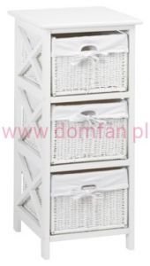 Komoda 3 szuflady biała MDF topola