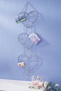 Dekoracyjna rama Metalowe serca shabby chic