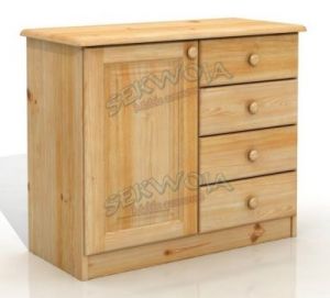 Komoda z litego drewna  Emil 4/1