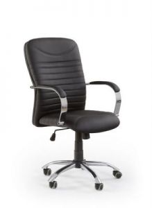 Czarny fotel gabinetowy Fernando