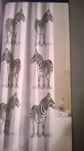 Zasłona prysznicowa SAVANNAH zebra 150X200