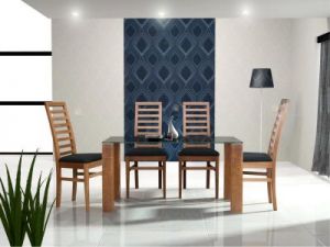 Stół z blatem szklanym Lobby Black