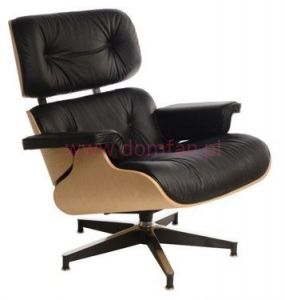 Fotel Vip z podnóżkiem czarny/natural oak/standard base