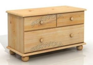 Komoda sosnowa Emil 2+1 XL na kulach