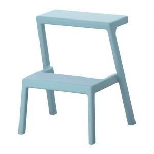 MASTERBY Taboret ze schodkiem, jasnoniebieski