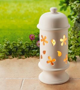 Świecznik lampion Flora KWIATY ceramika DUŻY