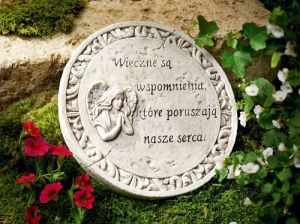 Dekoracja na grób, tablica nagrobna okrągła