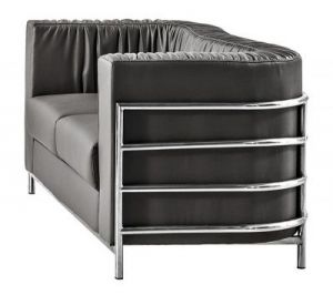 Czarna sofa Balza 2-osobowa