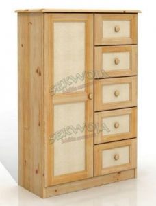 Komoda z litego drewna  Rattan 5/1