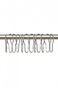 Kółka do zasłonek prysz.12 szt. metal