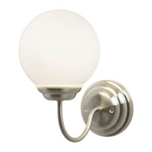 LILLHOLMEN Lampa ścienna, niklowano, biały