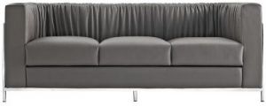 Czarna sofa Balza 3-osobowa